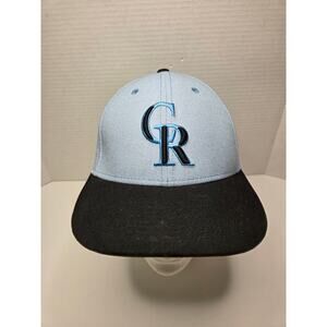 Colorado Rockies New Era 59FIFTY Fitted Hat 7 1/4 Blue Black Authentic MLB